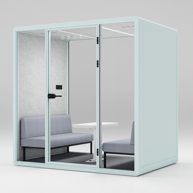 HongYe Azure Office Pods for 5-Person Meetings