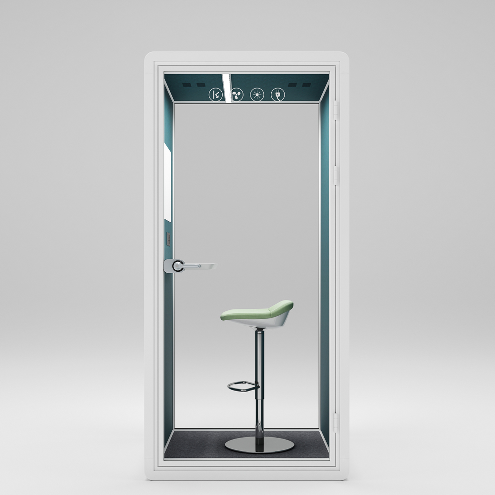 HongYe White Office Phone Booth for Single Person Privacy Space
