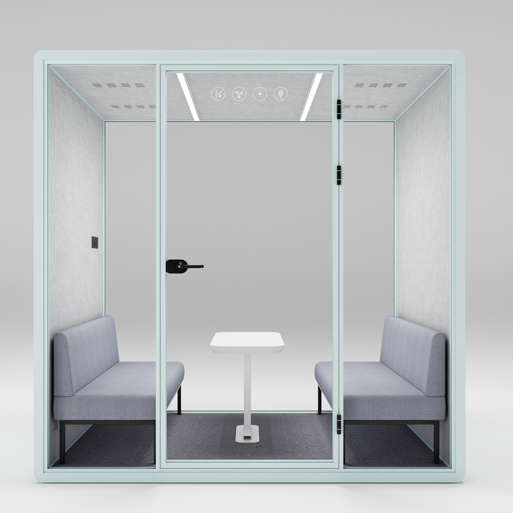 HongYe Azure Office Pods for 5-Person Meetings