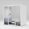 HongYe Office Pods in White for 5-Person Meetings