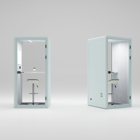 HongYe Light Blue Office Phone Booth for Single Person Privacy Space