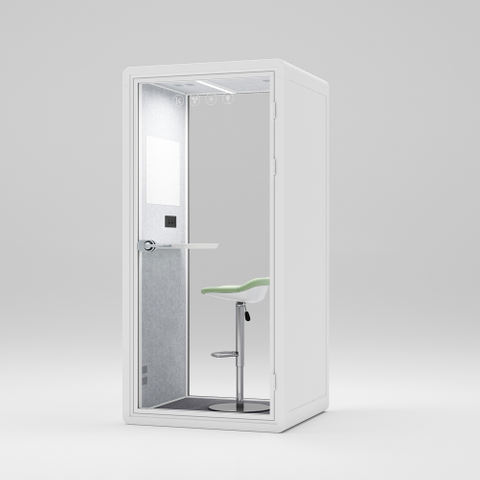 HongYe White Office Phone Booth for Single Person Privacy Space