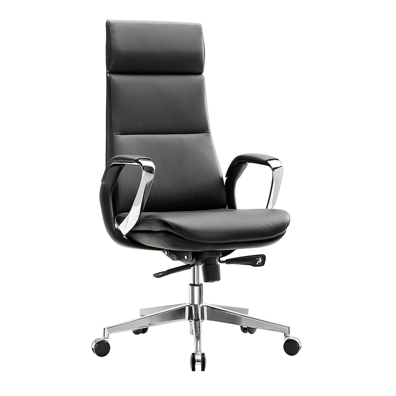JUEDU Office black Leather Chair Luxury revolving high back Chair