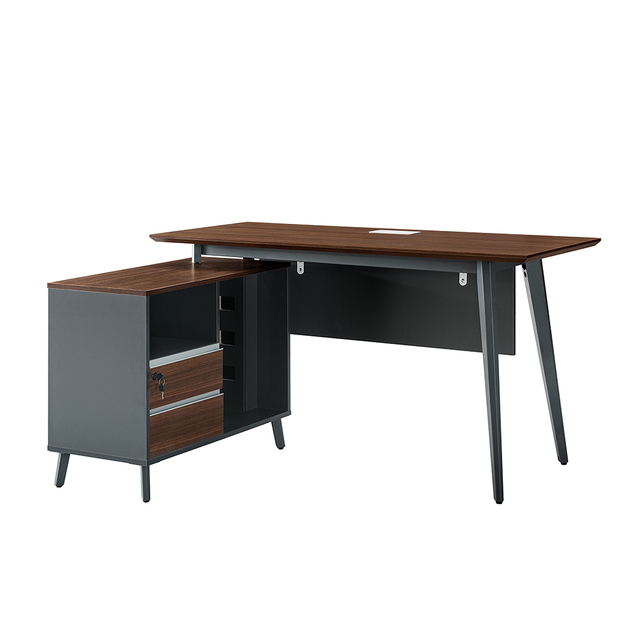 L Shaped Desk Office Furniture with Hutch