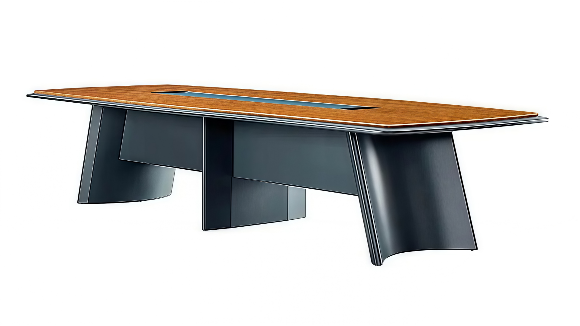 wooden conference table