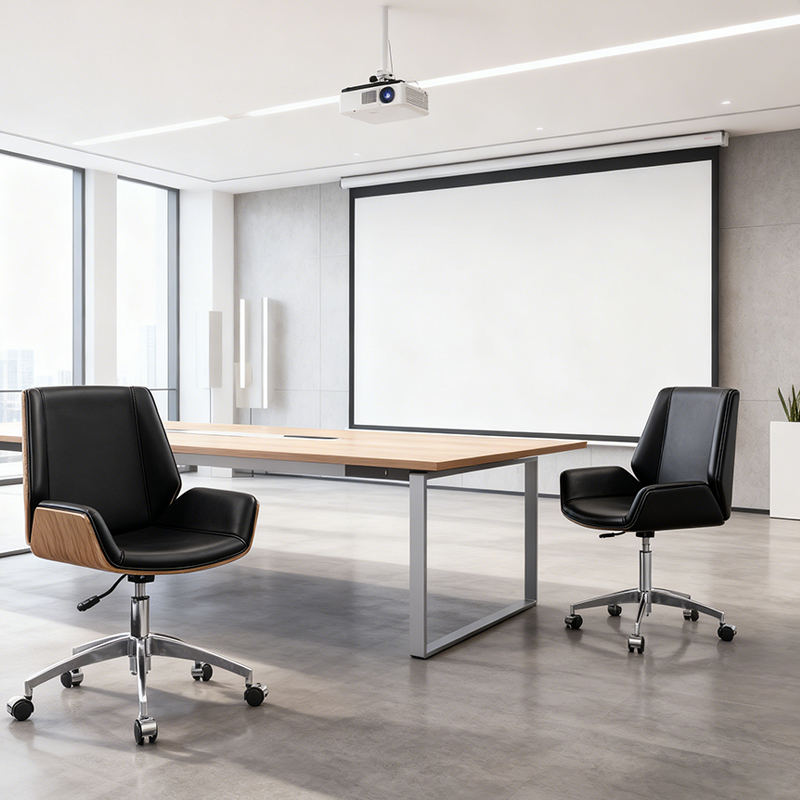 Executive Chair Swivel Leather Height Adjustable for Office