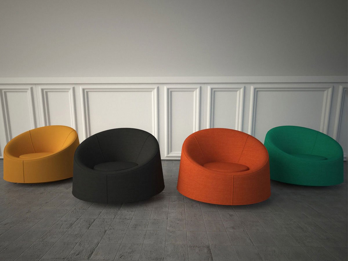 Leisure Chairs Round Single Sofa Lazy Upholstered Chair Office Lobby Furniture