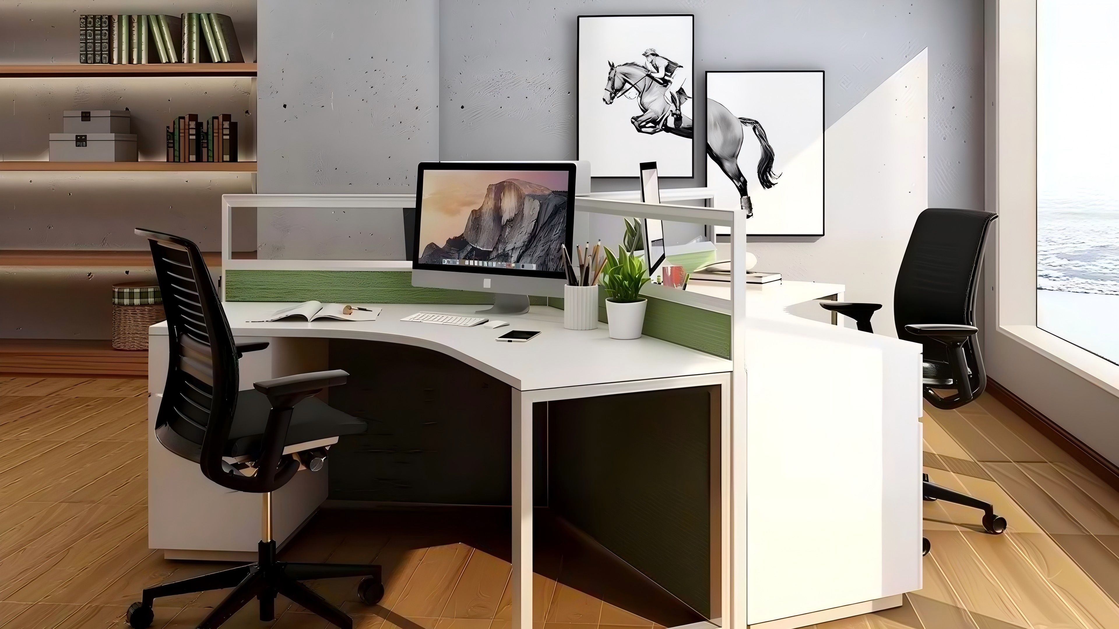 Moedern Office Cubicle for 3 Persons_18408