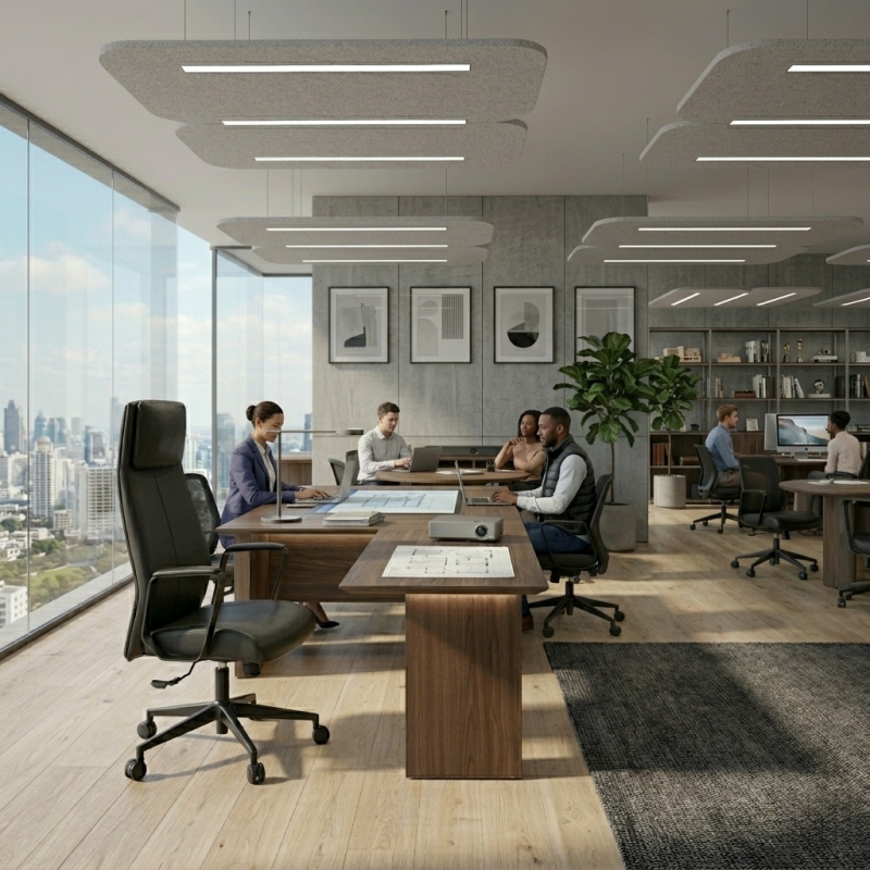 Ergonomic Executive Office Desk Chair with Padded Headrest