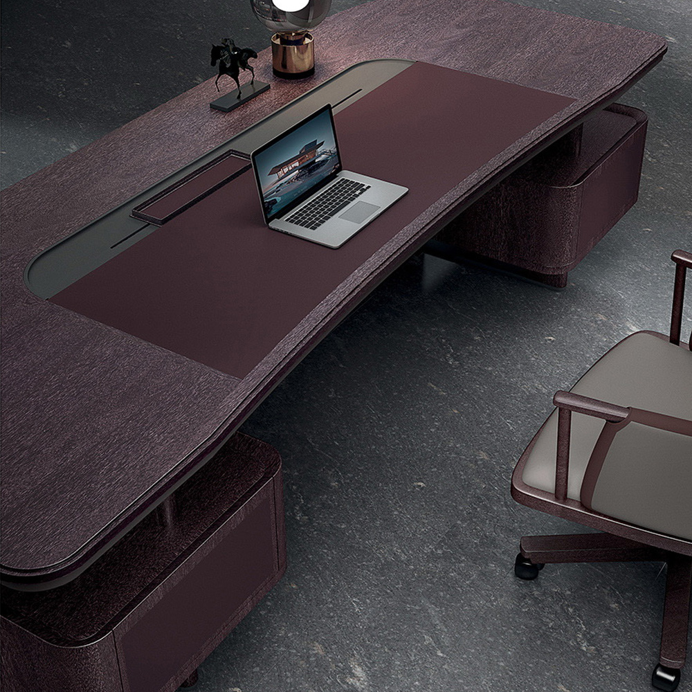 Luxury Modern Executive Leather Office Desk