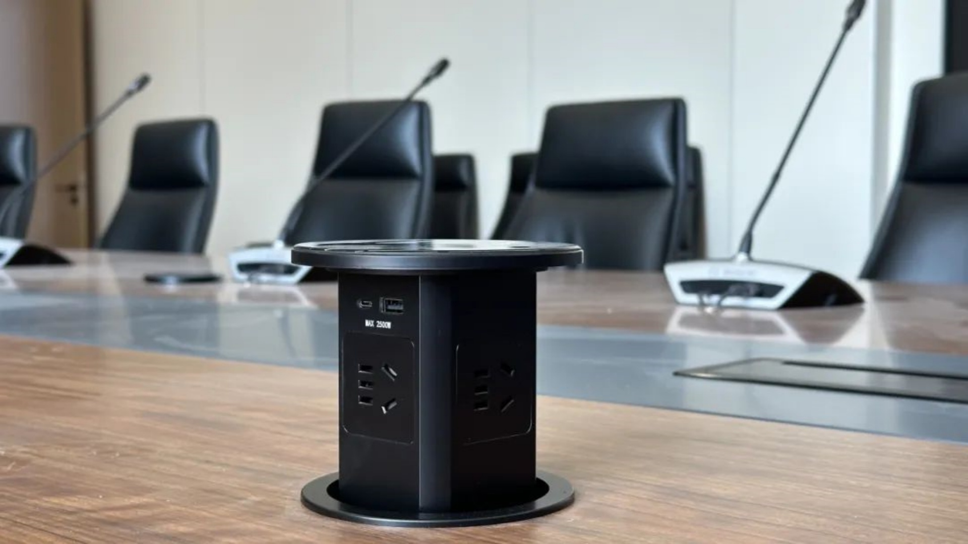 charge port in conference table