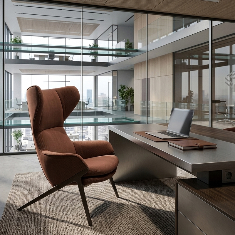 Lounge Armchair Office Furniture by Patrick Norguet for Cassina