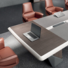 Modern Executive Desk with Leather Top