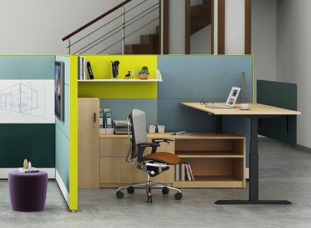 Sit-Stand Height Adjustable Desk by Cubicles