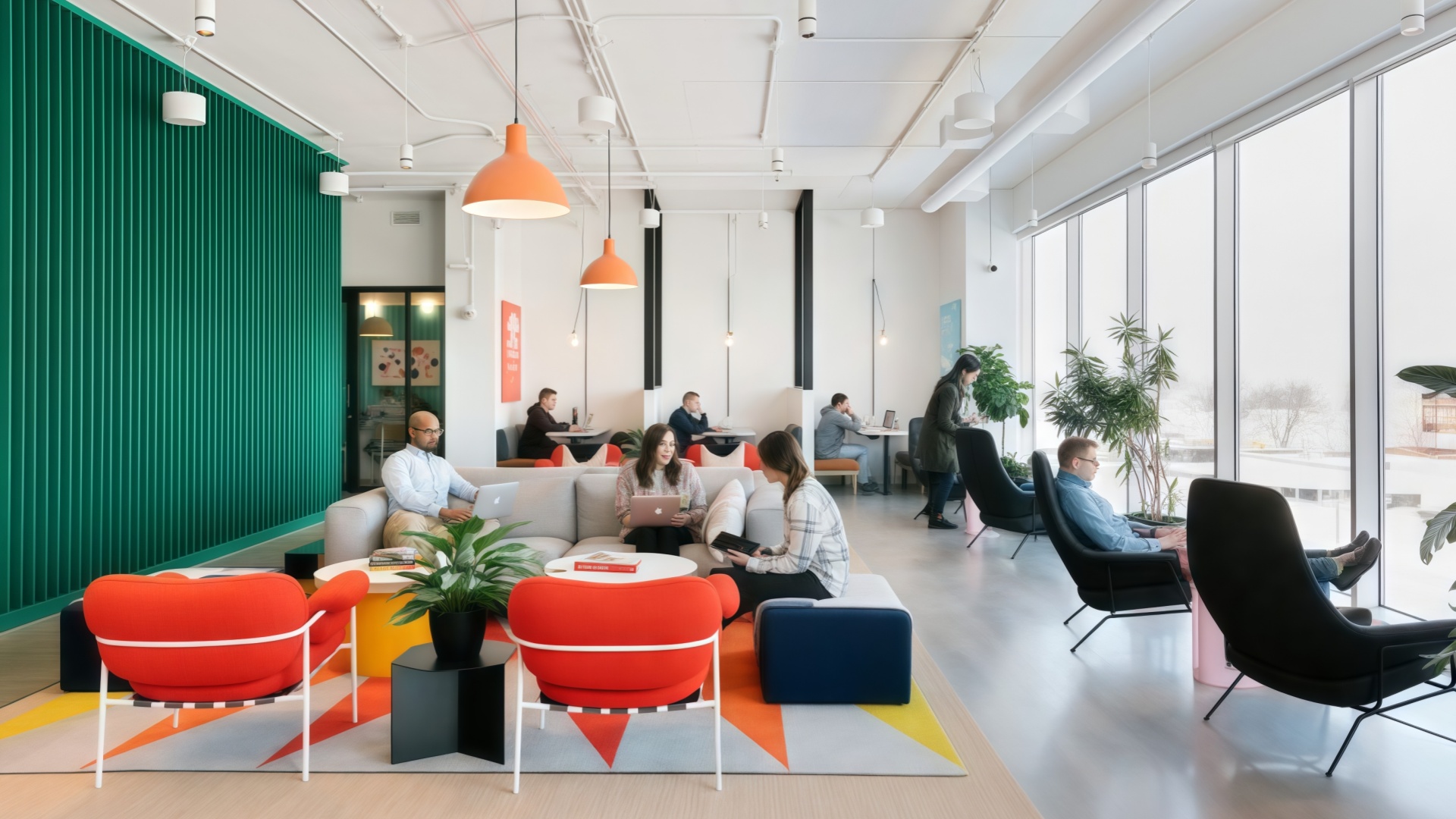 Coworking-style office design
