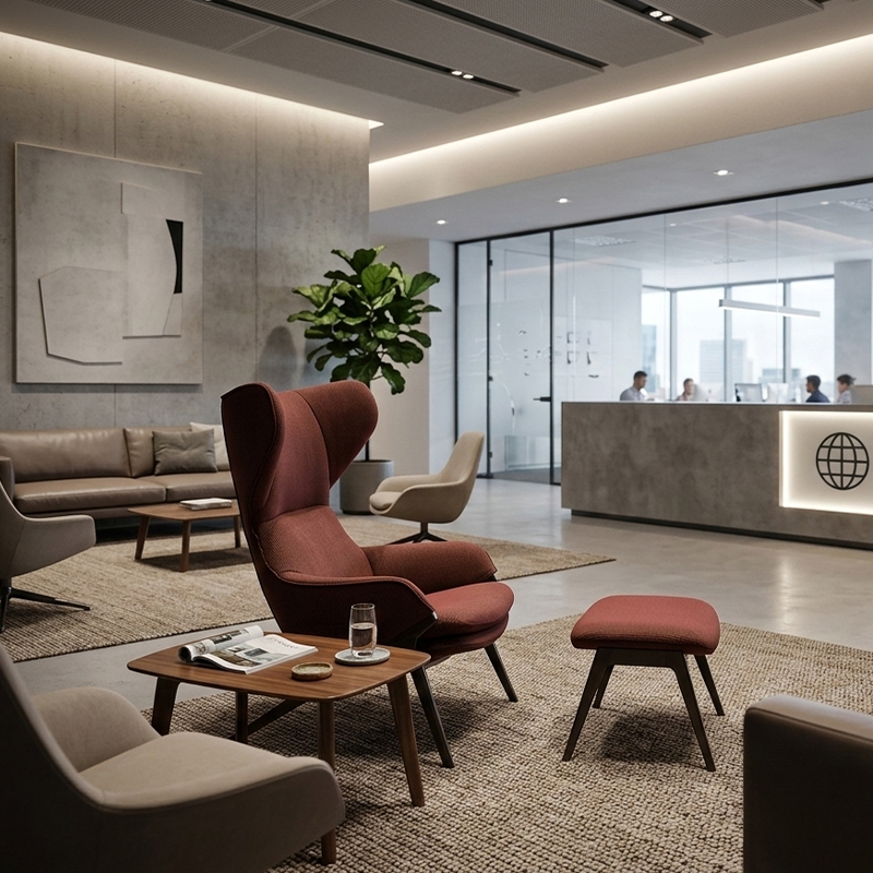 Lounge Armchair Office Furniture by Patrick Norguet for Cassina