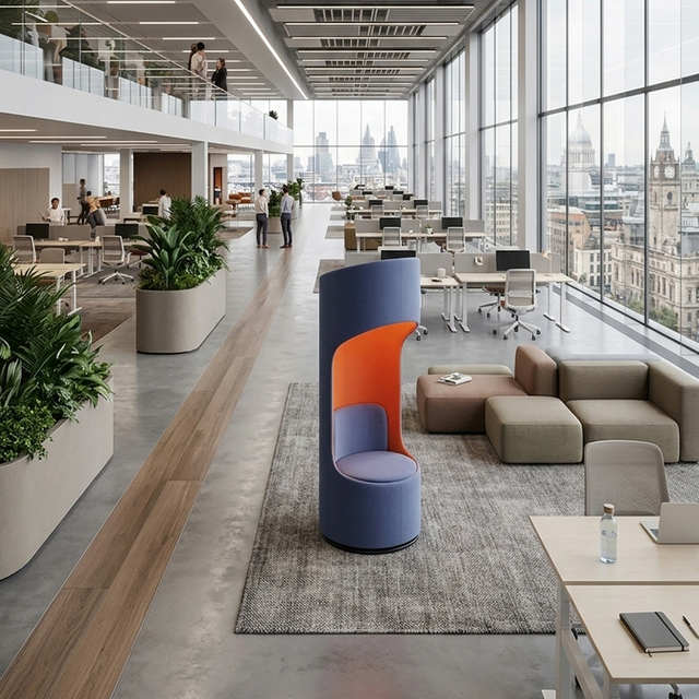 Privacy Soundproof Booth Lounge Sofa Single Seater