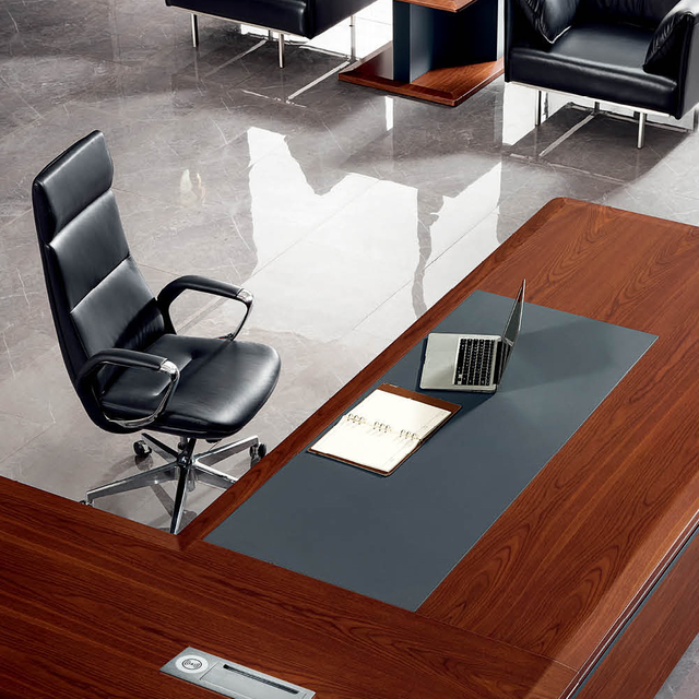 JUEDU Office black Leather Chair Luxury revolving high back Chair