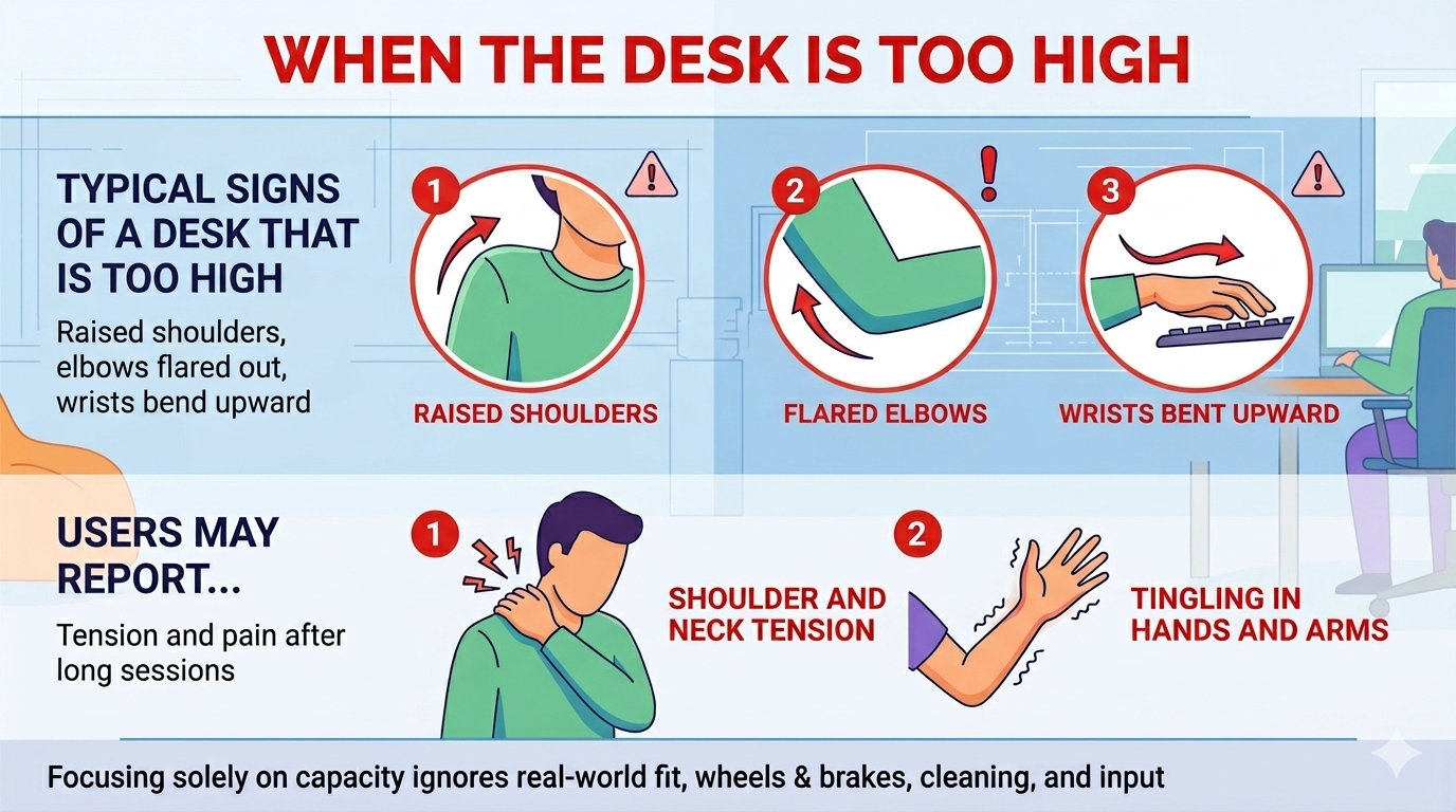 When the desk is too high