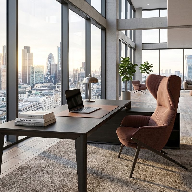 Lounge Armchair Office Furniture by Patrick Norguet for Cassina