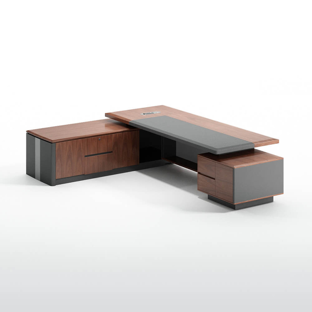 Luxury Modern Wooden Office Executive Desk with Storage