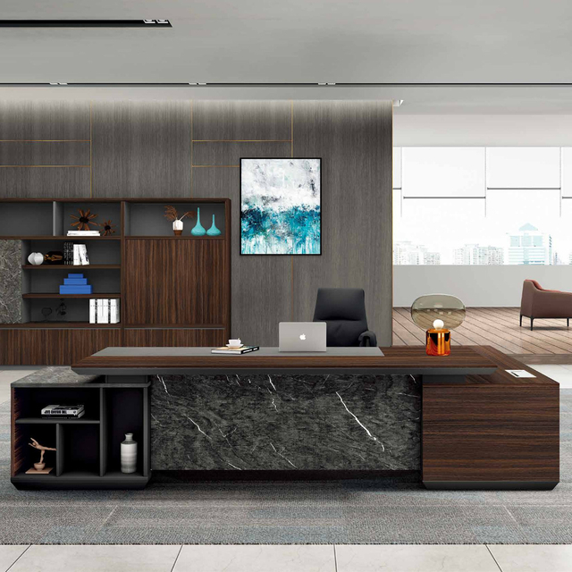 Office Furniture L Shaped Desk with Hutch