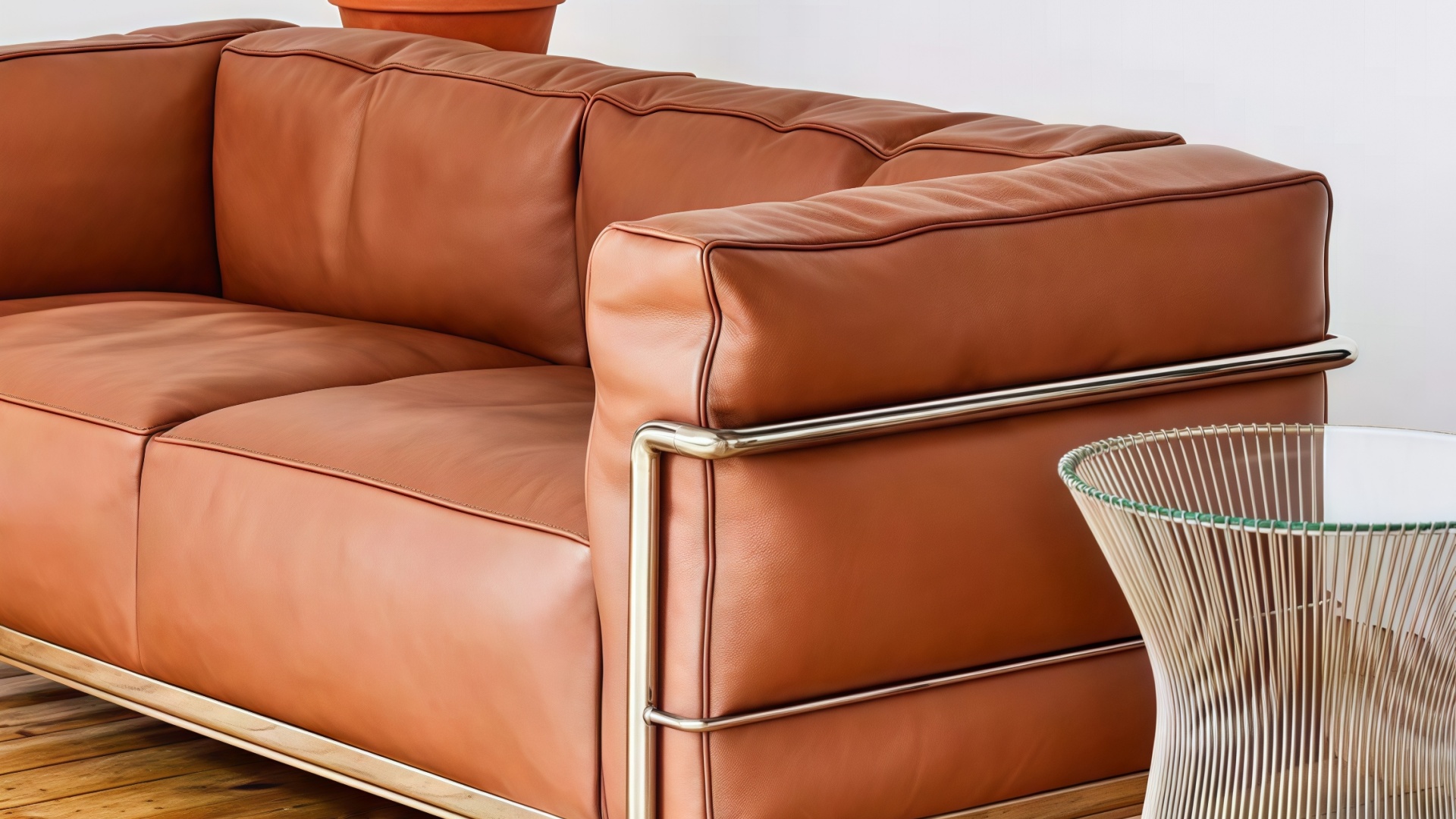 chrome steel sofa