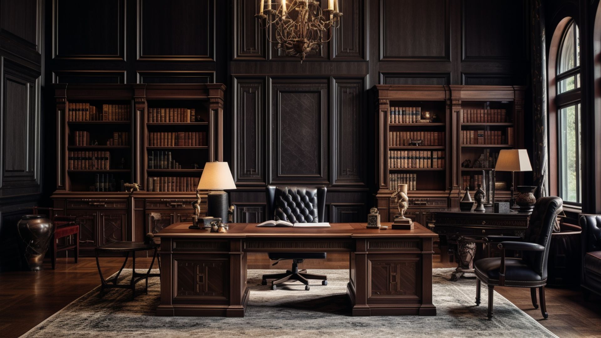 classic luxury study room