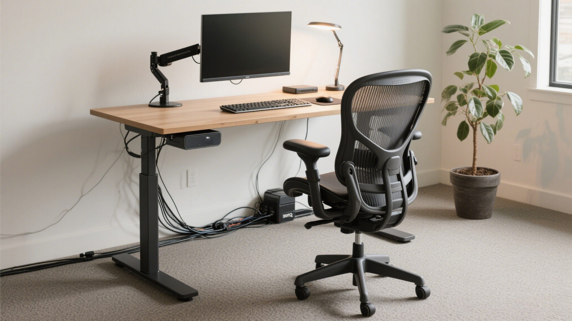 standing desk in office