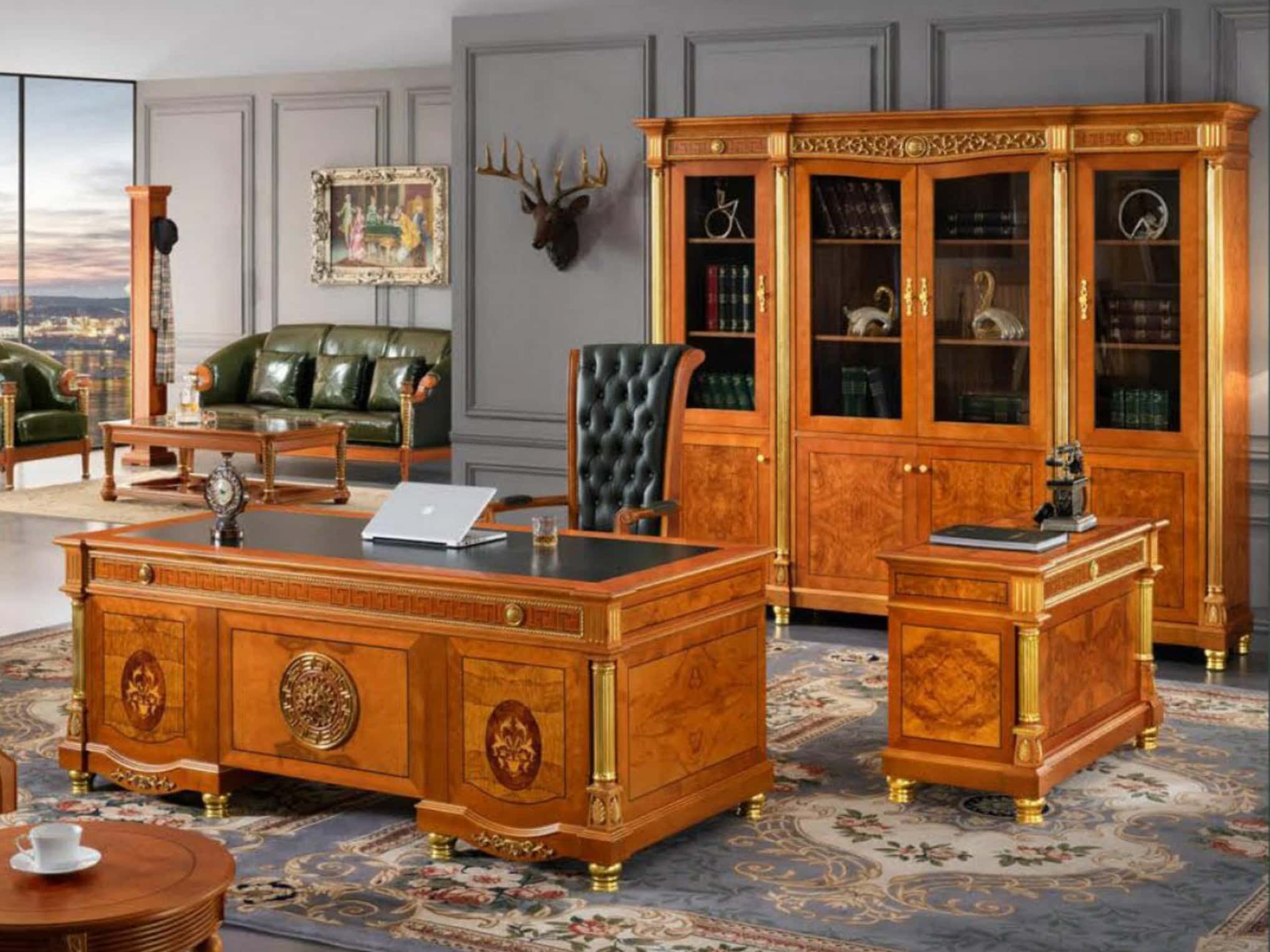 Arabian-style Luxurious Exclusive Solid Wood Classic Manager Executive Desk