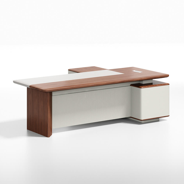 Modern l Shaped Office Desk Furniture With Hutch