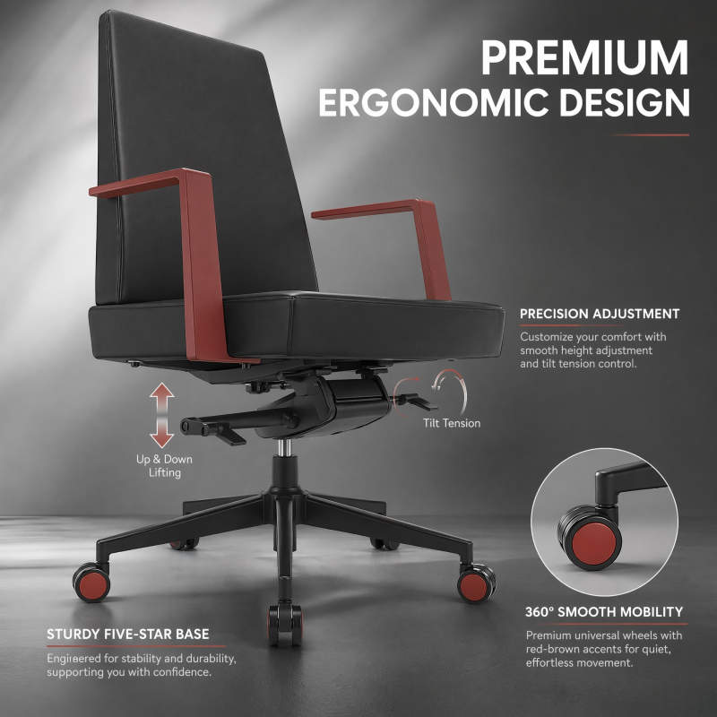Premium Executive Meeting Chair with Silent Wheels