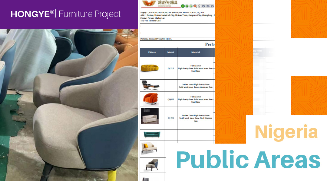 Export sofa chairs in public areas to Nigeria