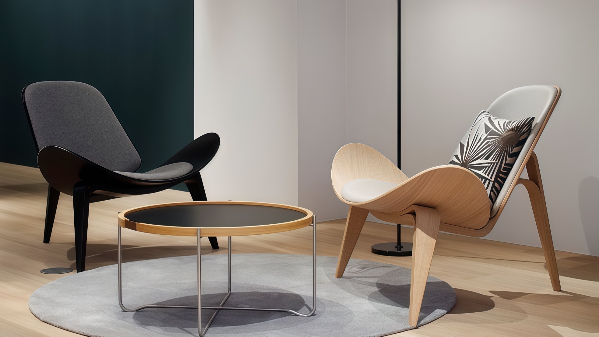 moulded plywood ergonomic chair