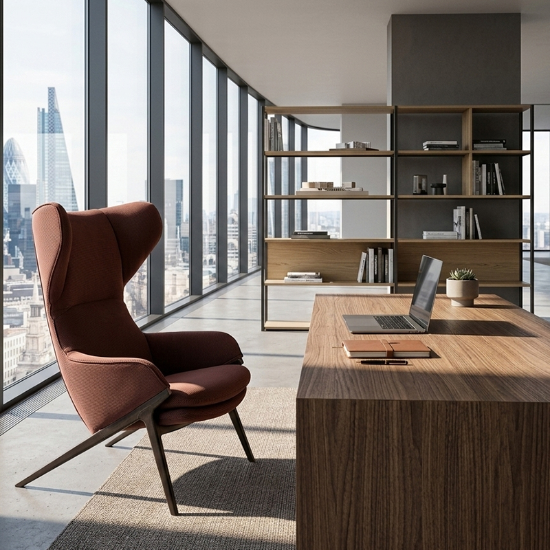 Lounge Armchair Office Furniture by Patrick Norguet for Cassina