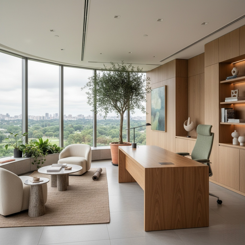 Biophilic and wellness-forward CEO office design