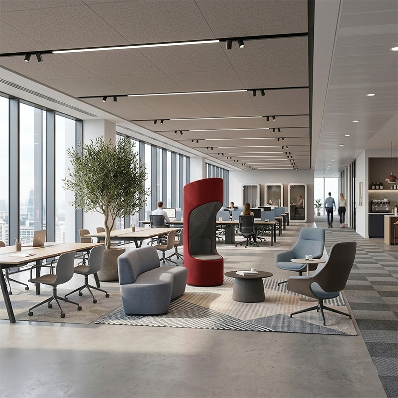 Privacy Soundproof Booth Lounge Sofa Single Seater