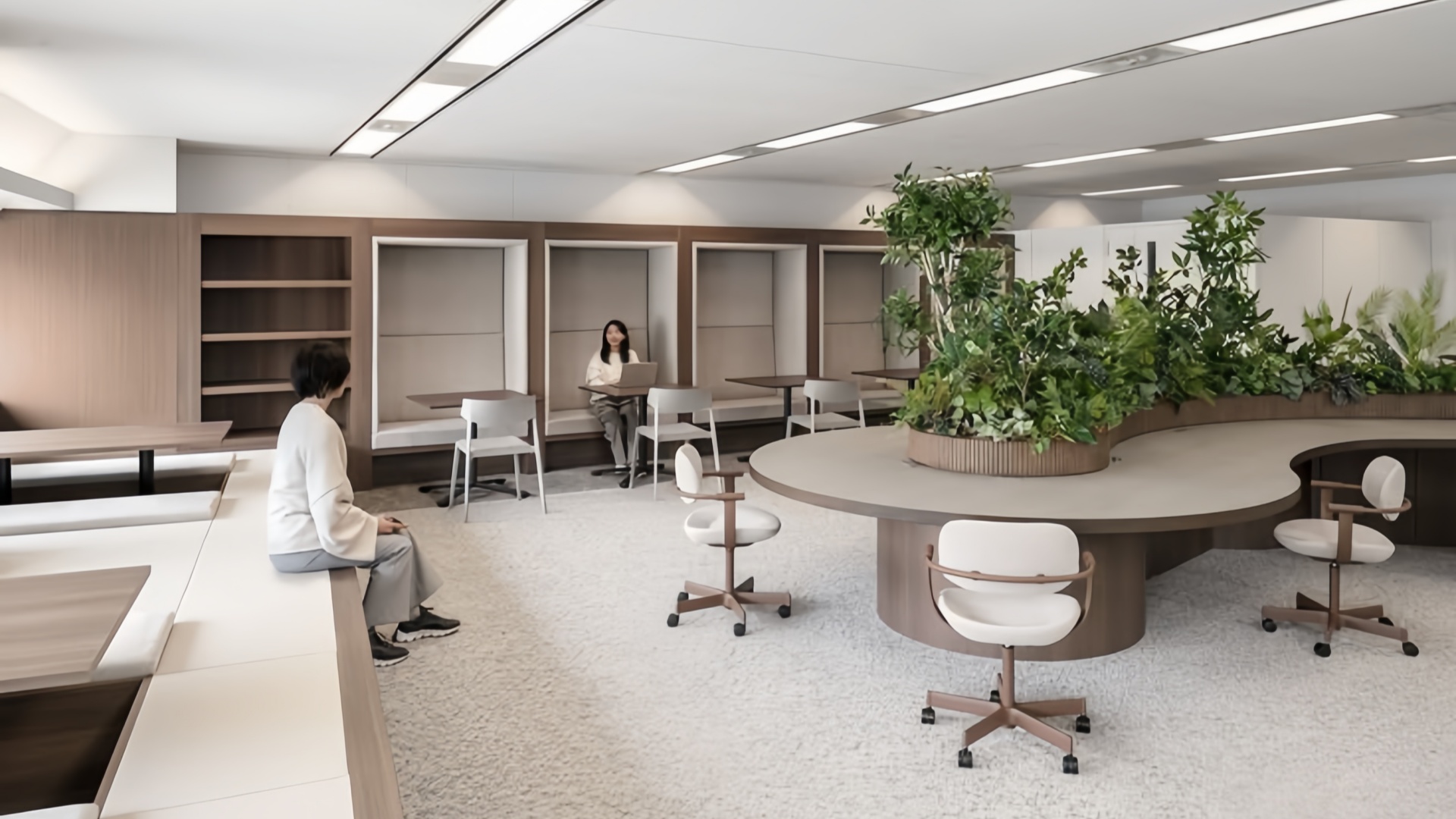 office desk in workspace