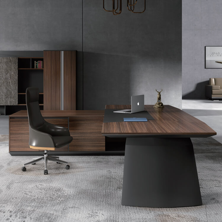 Government office with walnut desk furniture