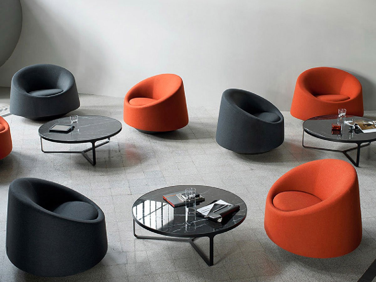 Leisure Chairs Round Single Sofa Lazy Upholstered Chair Office Lobby Furniture