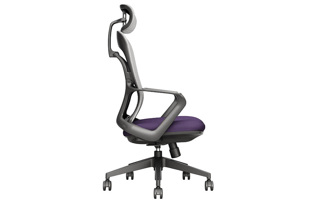 ergonomic adjustable high office swivel desk chair with headrest