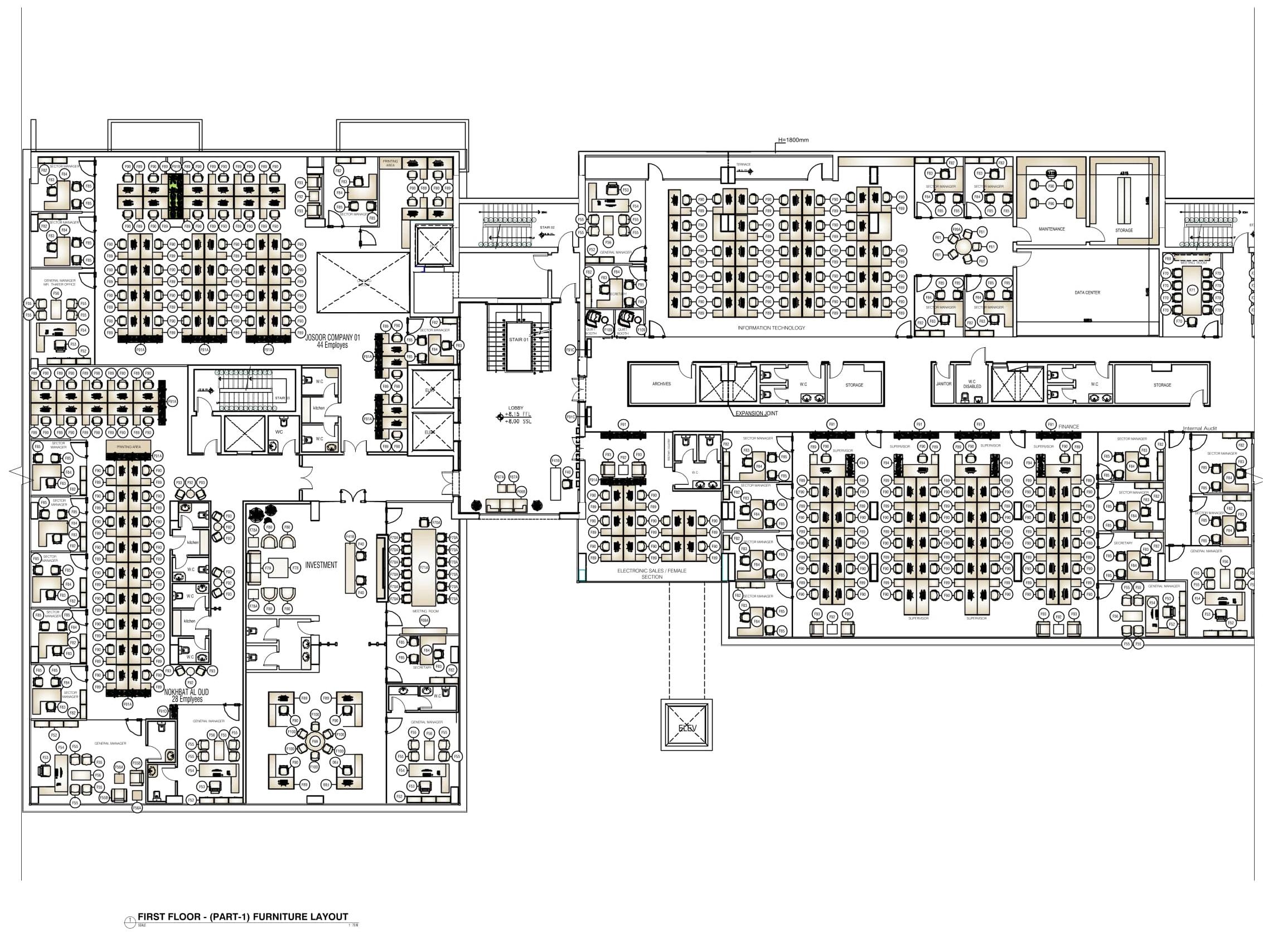 Our design team makes full use of your available space and produces detailed dimensional drawings to help you create your ideal office environment.