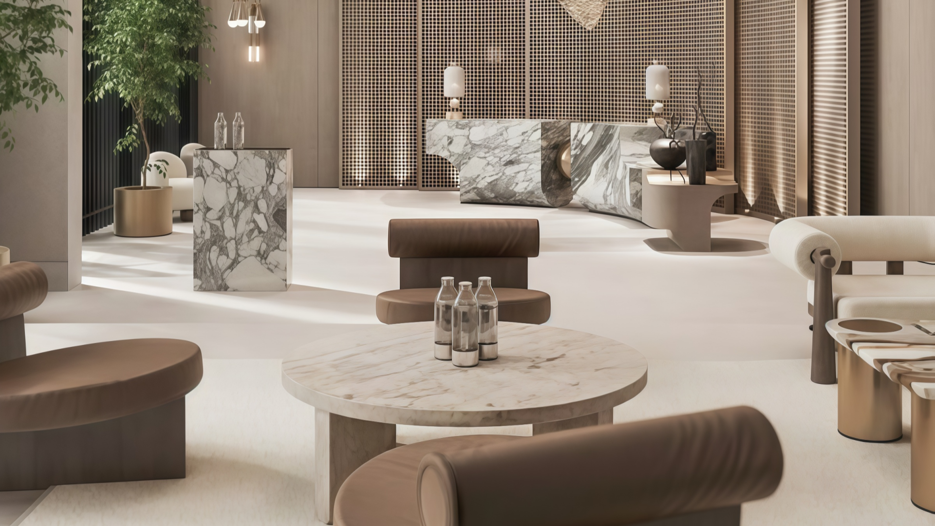 luxury office reception area