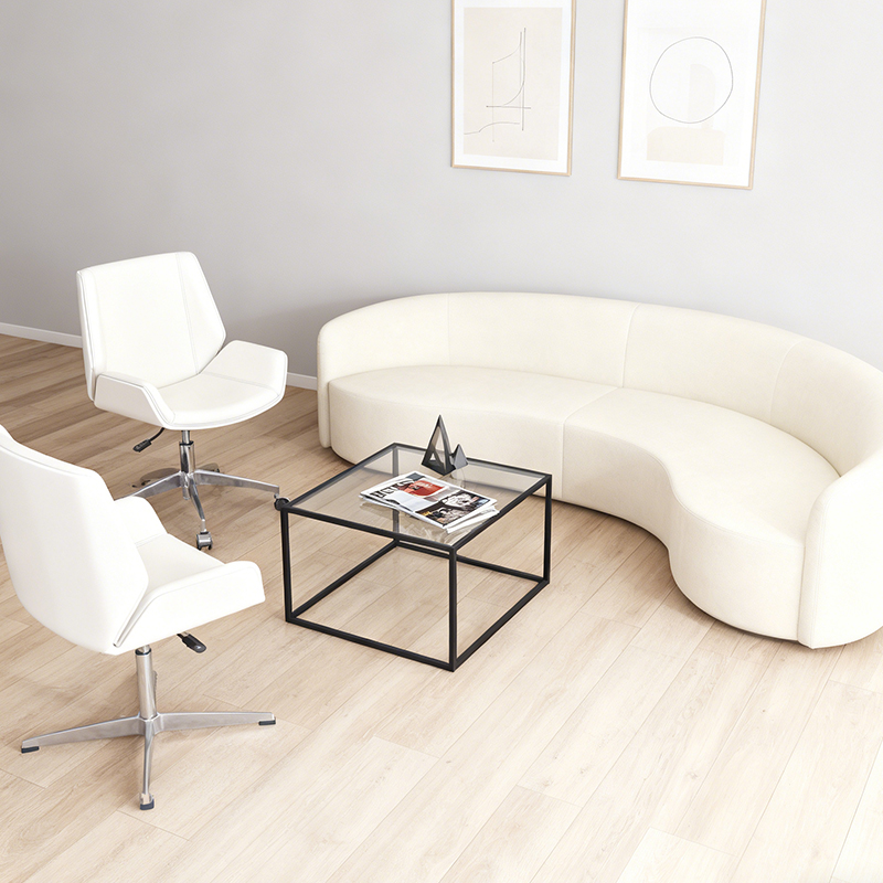 Executive Chair Swivel Leather Height Adjustable for Office