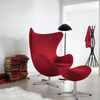 Egg Chair Office Lobby Furniture Swivel Leisure Lounge Arm Red Chairs
