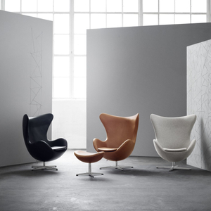 Egg Chair Office Lobby Furniture Swivel Leisure Lounge Arm Red Chairs