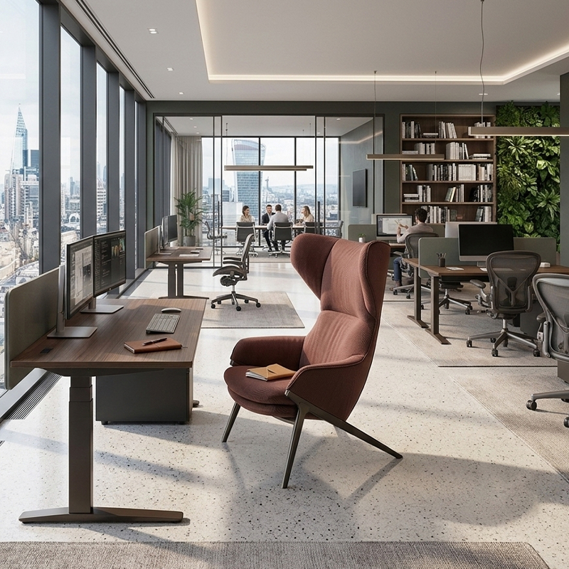 Lounge Armchair Office Furniture by Patrick Norguet for Cassina