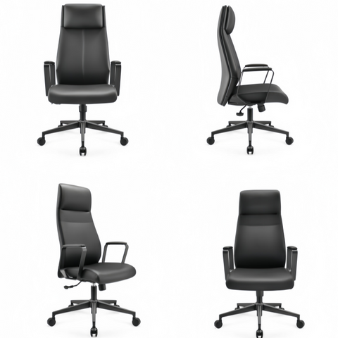 Ergonomic Executive Office Desk Chair with Padded Headrest