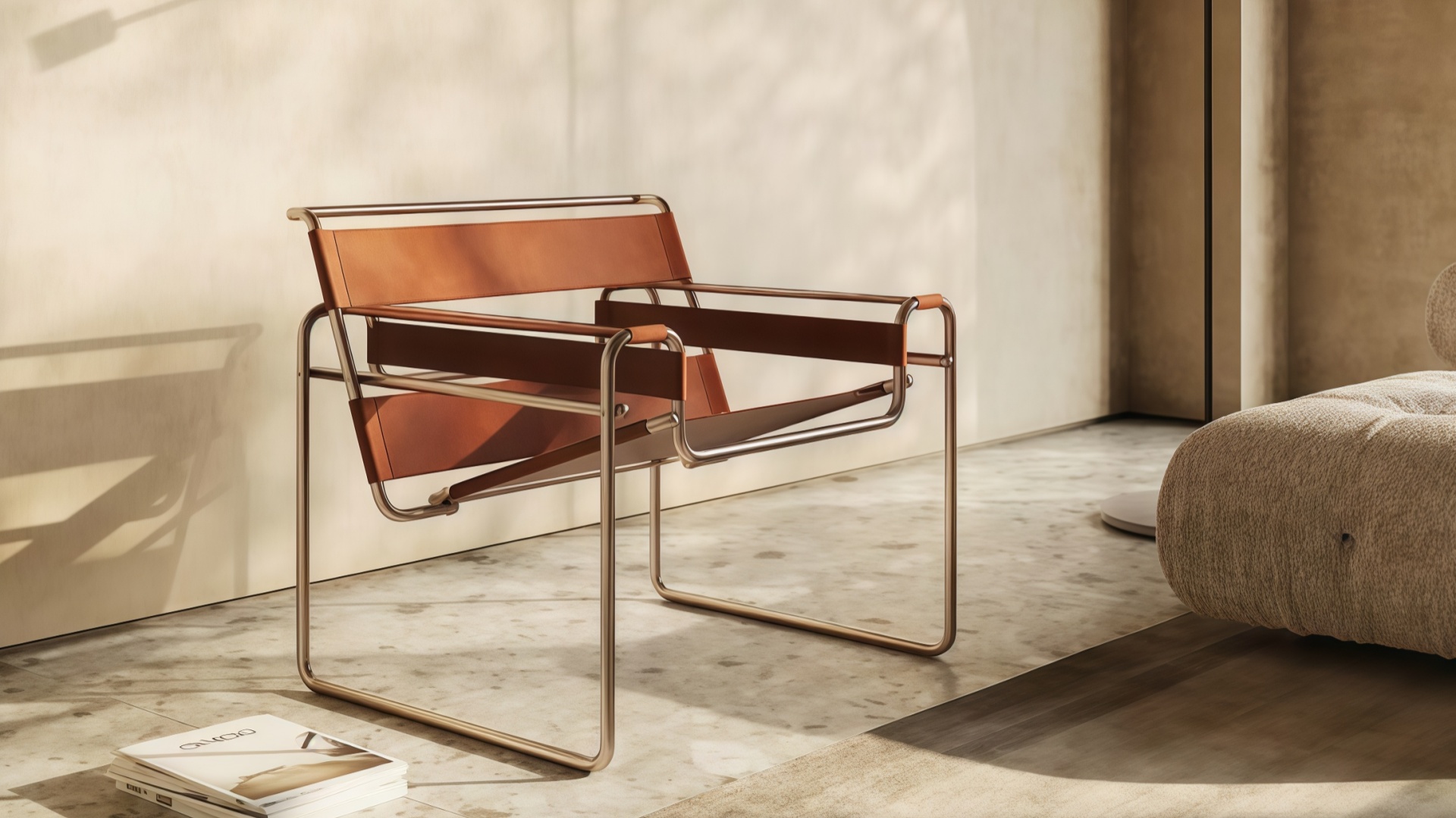 modernist steel frame chair