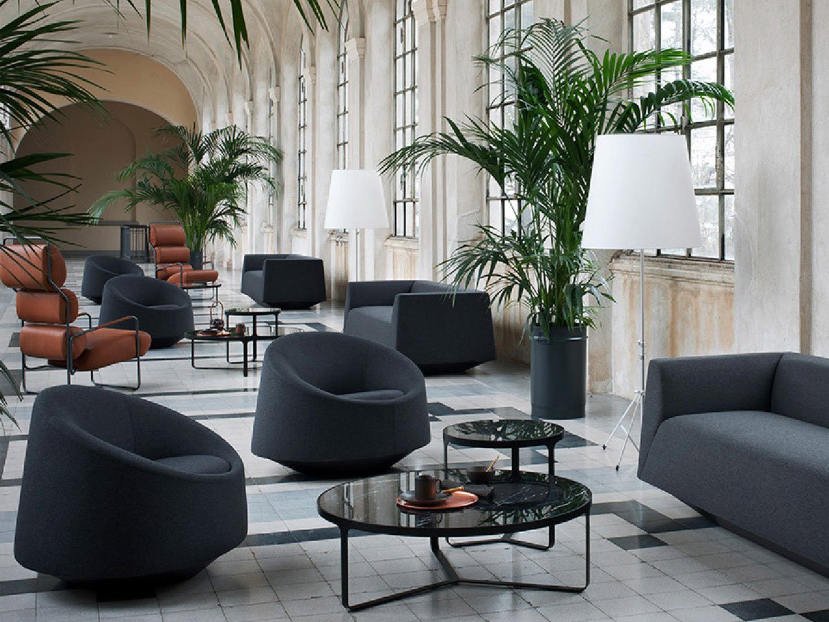 Leisure Chairs Round Single Sofa Lazy Upholstered Chair Office Lobby Furniture